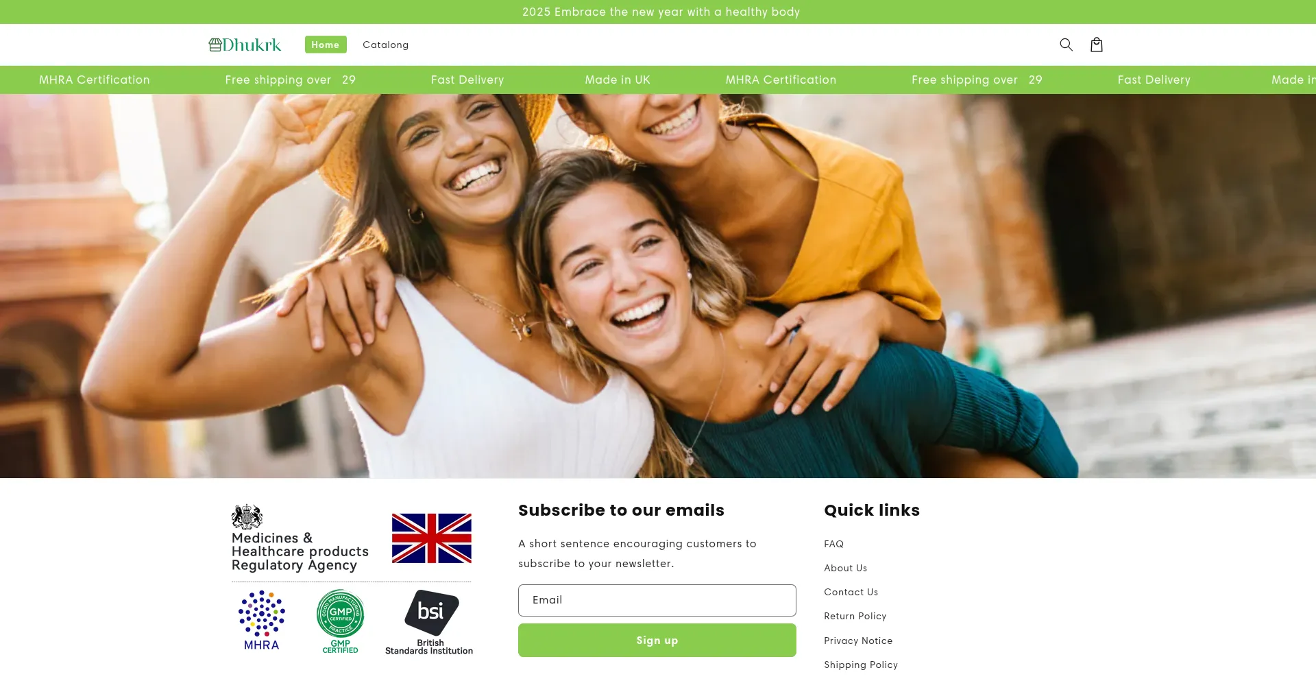 Website screenshot of Dhukrk.com