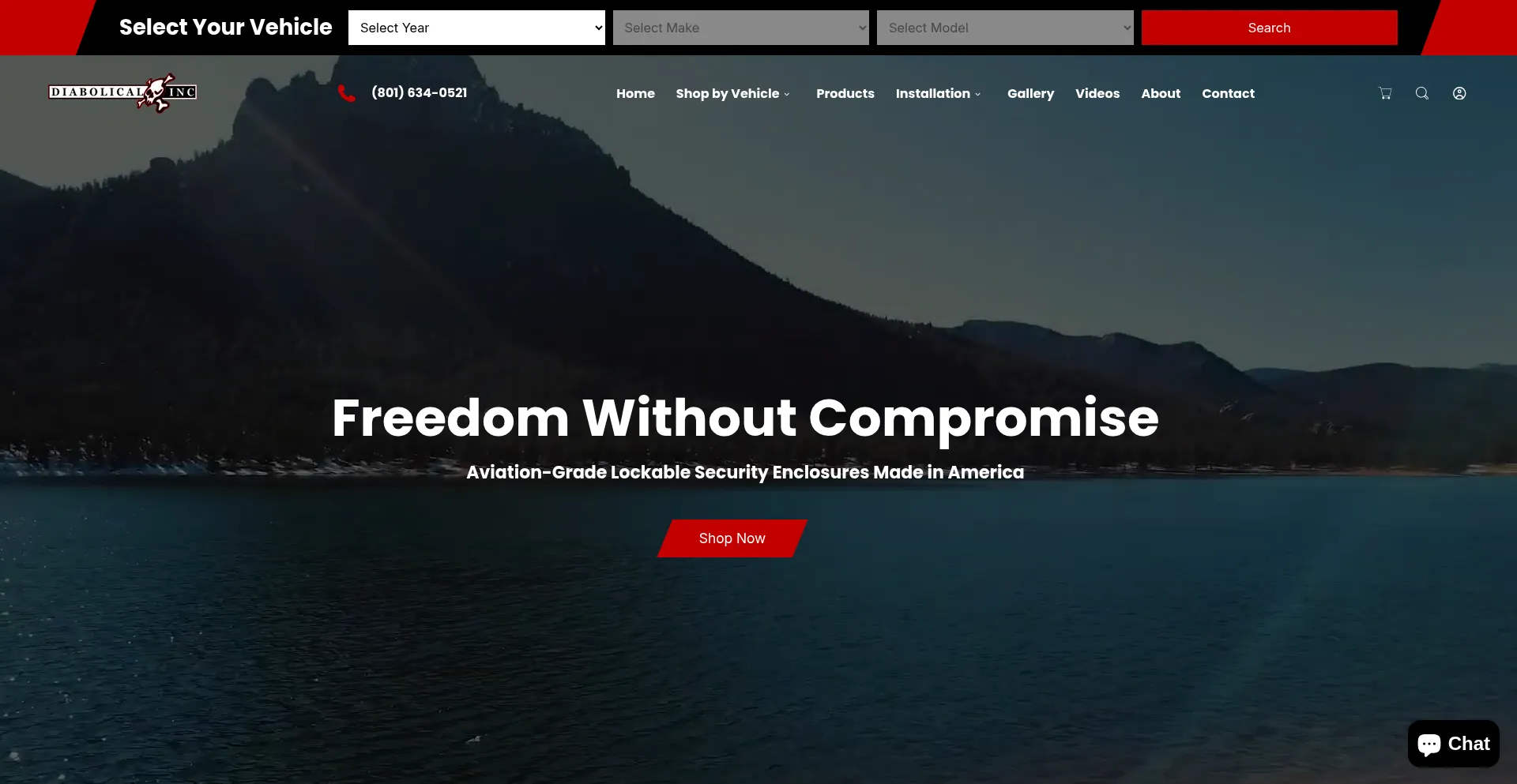 Website screenshot of Diabolicalinc.com