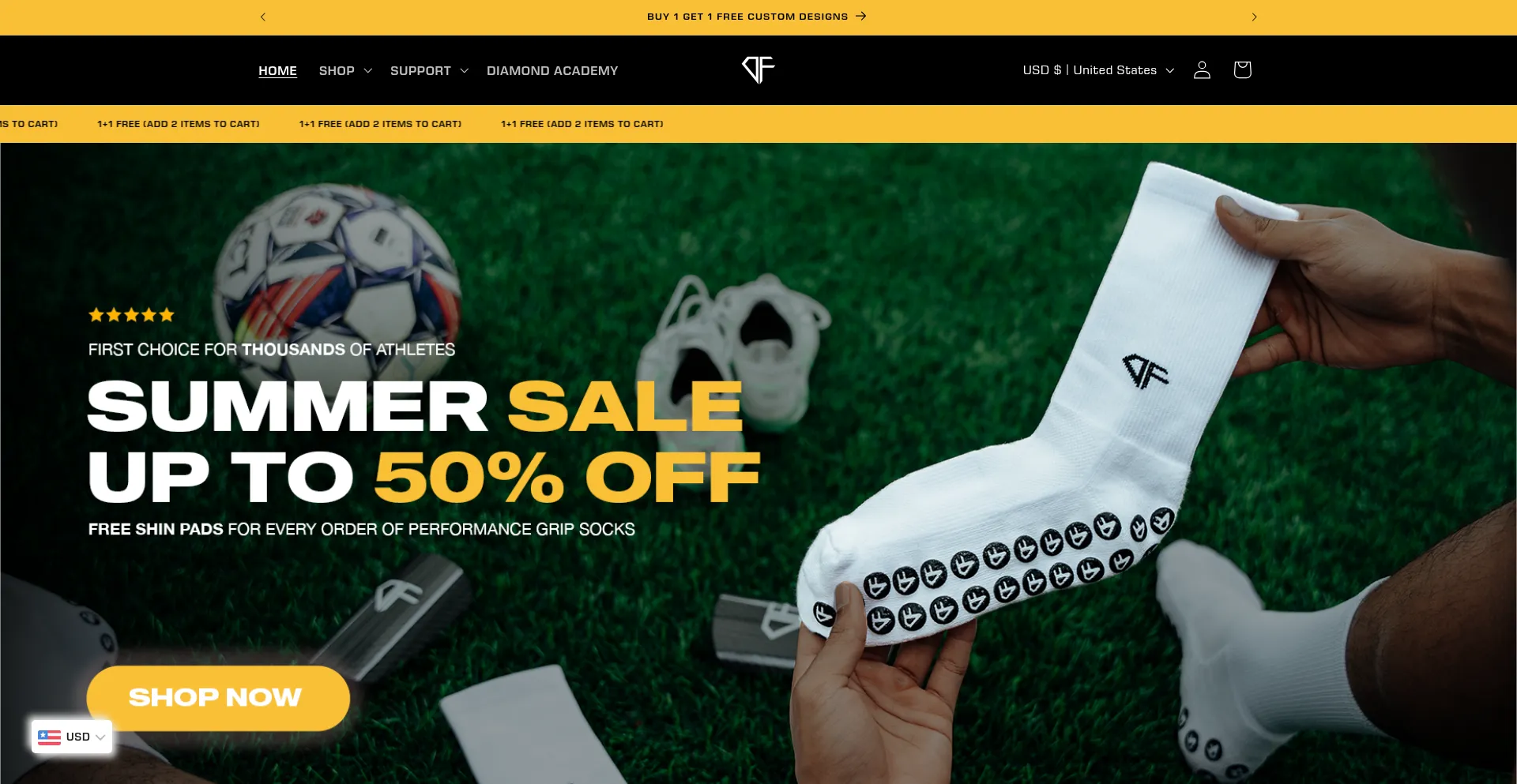 Website screenshot of Diamondfutbol.com