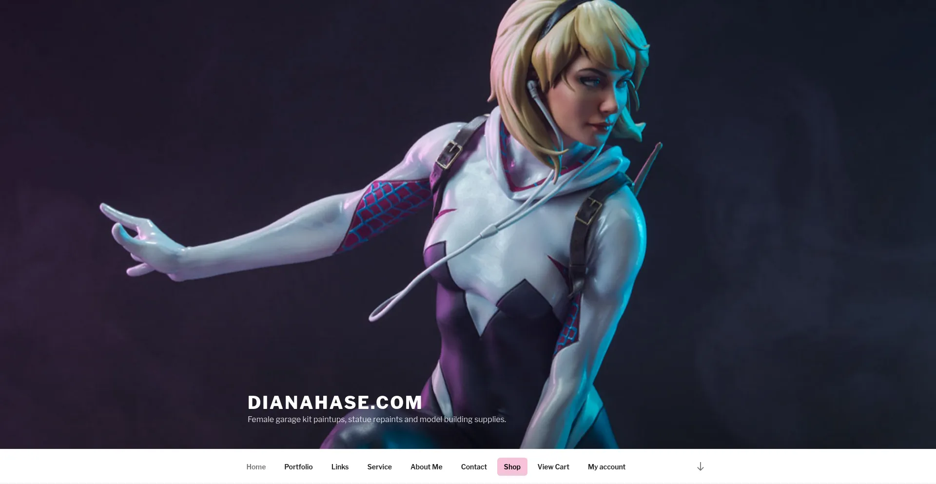 Website screenshot of Dianahase.com