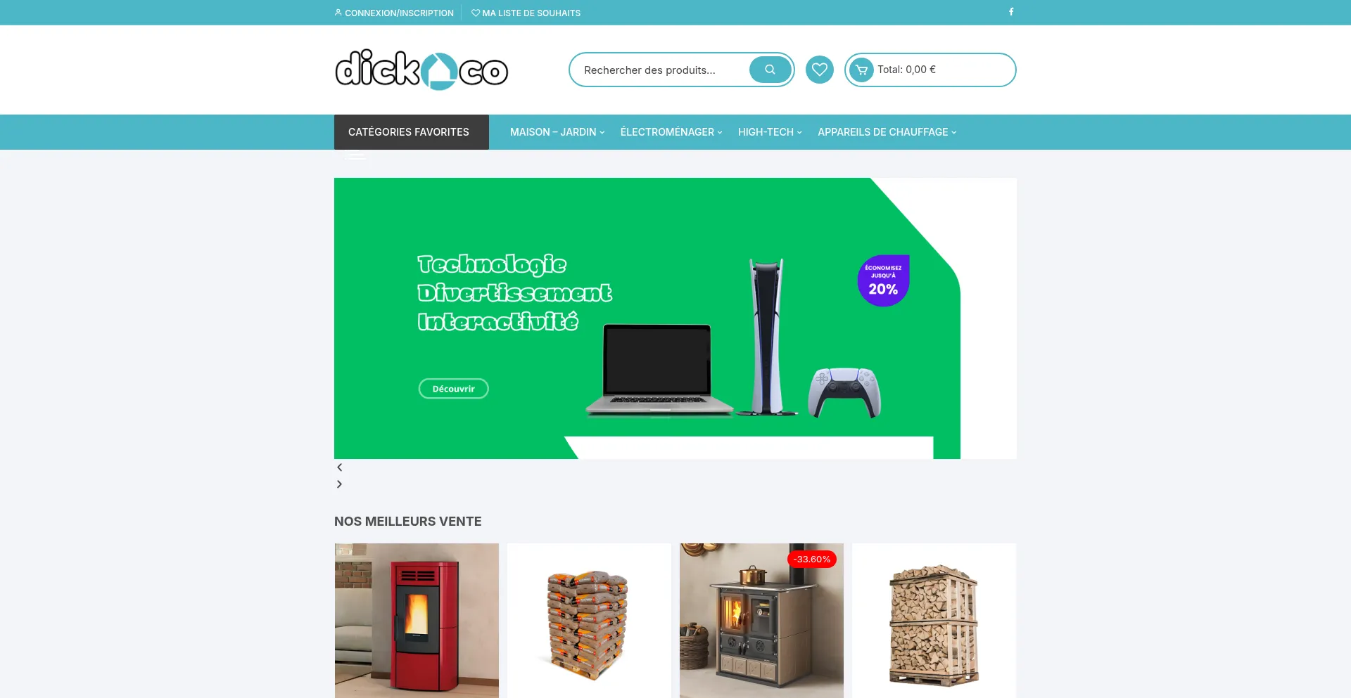 Website screenshot of Dickoco.com