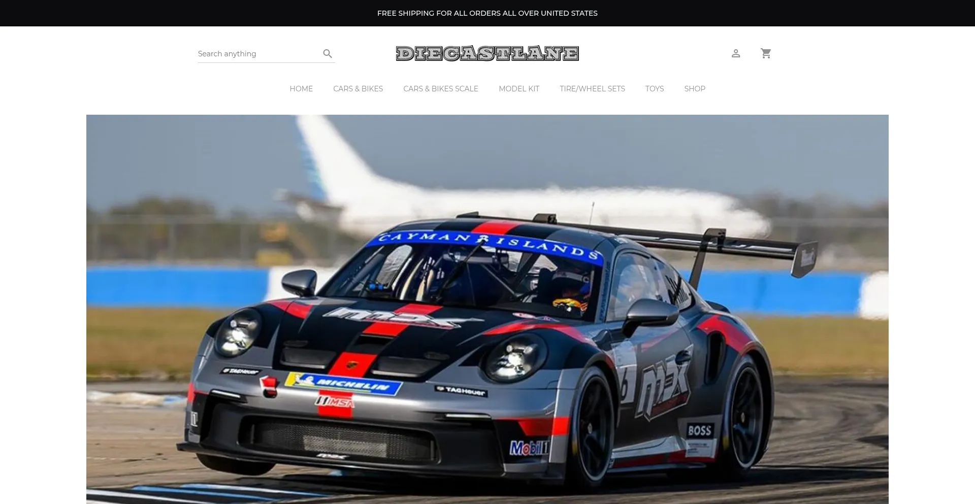 Website screenshot of Diecastlane.com