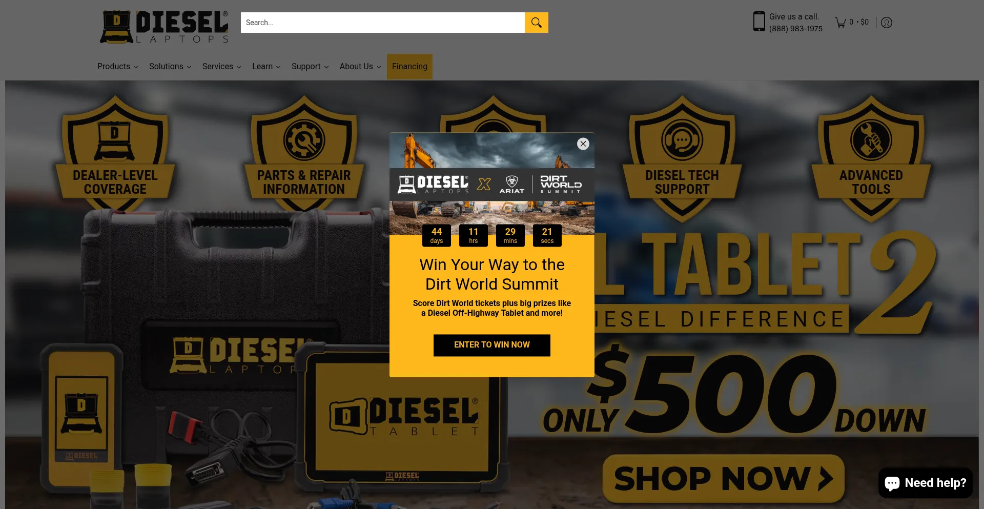 Diesellaptops.com Screenshot