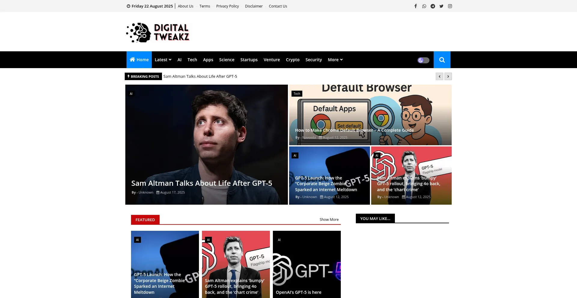 Website screenshot of Digitaltweakz.blogspot.com