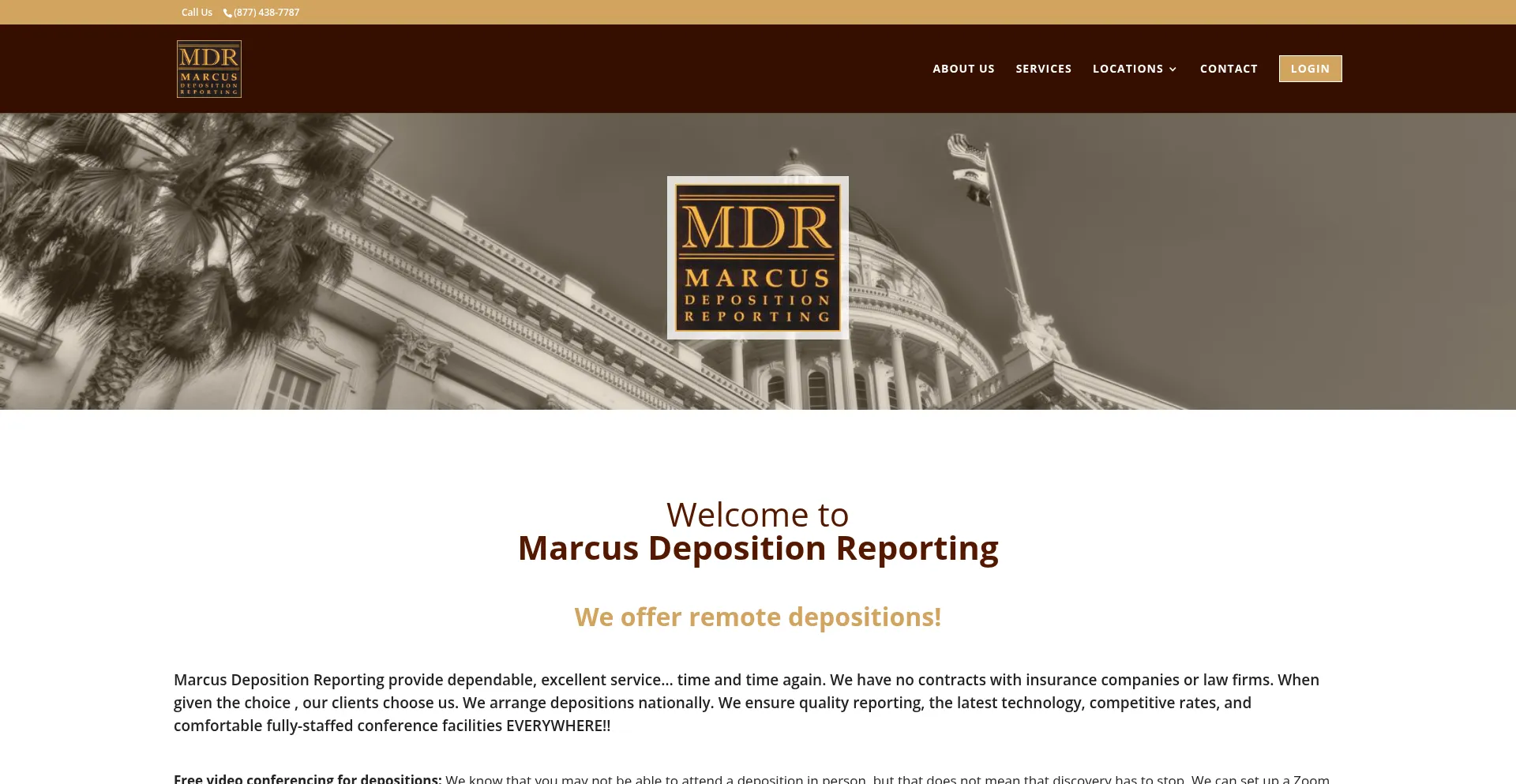 Website screenshot of Dinamarcus.com