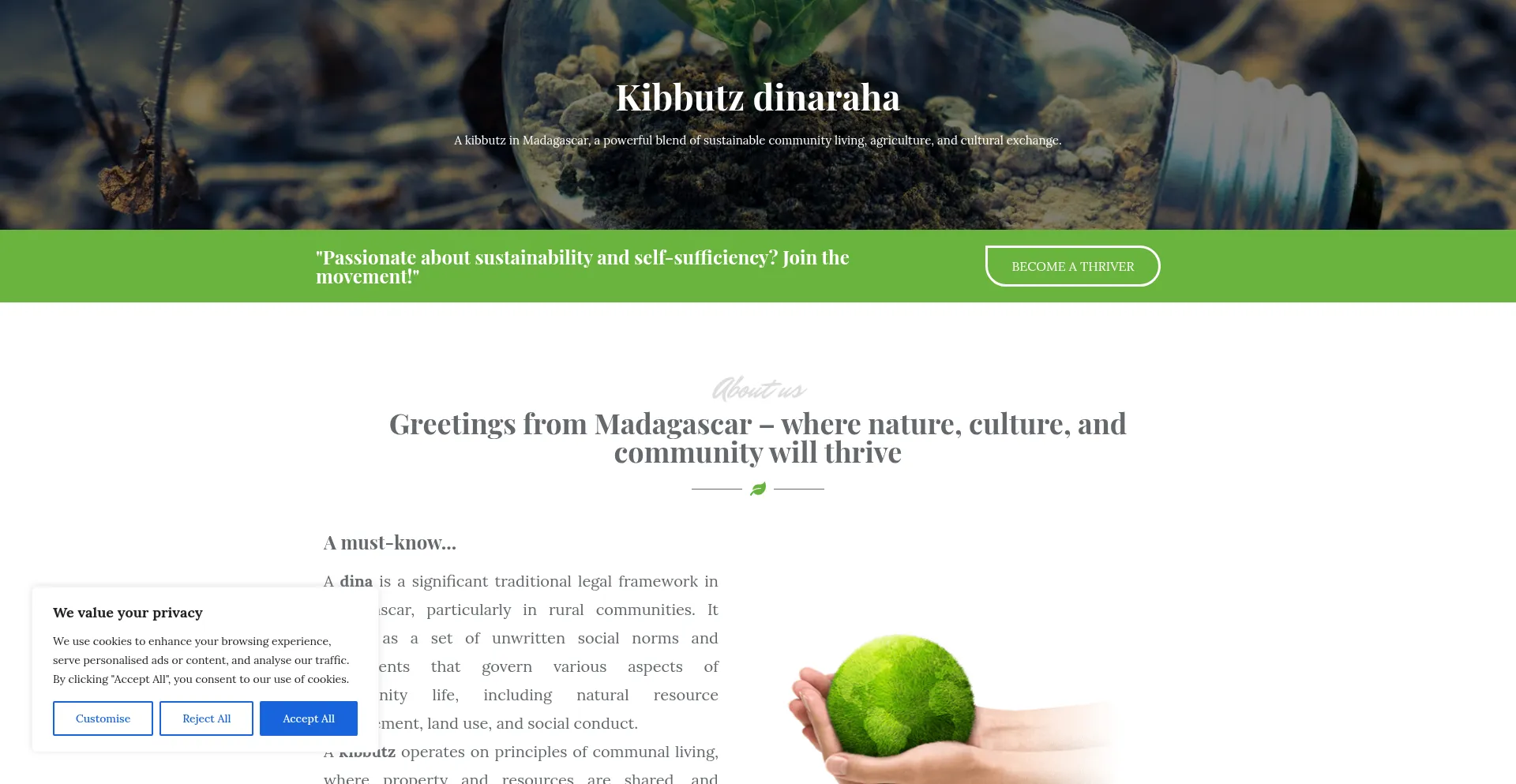 Website screenshot of Dinaraha.net