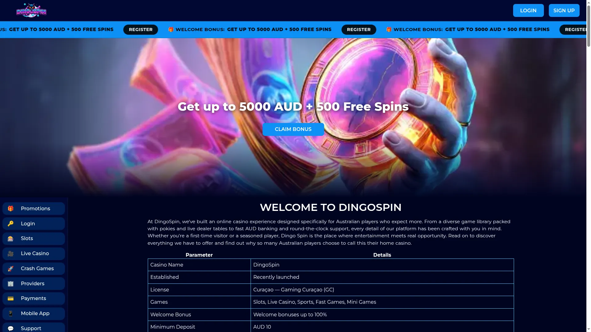 Dingospin.org