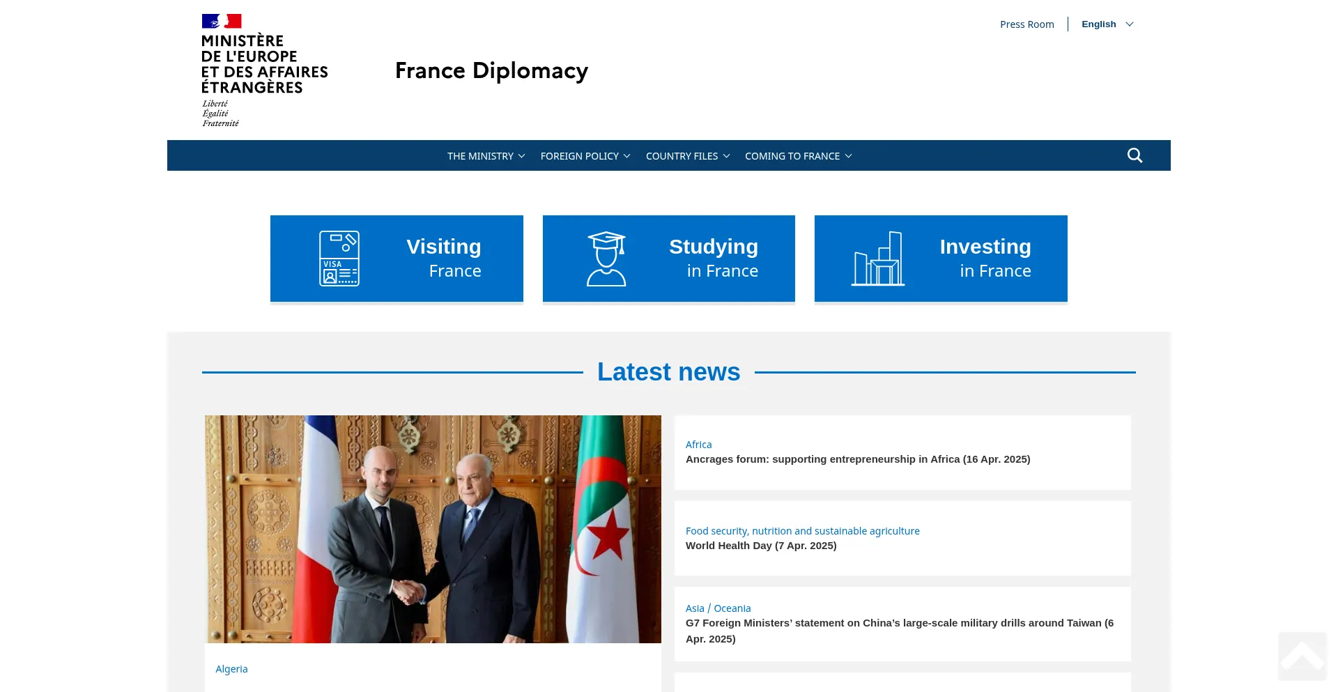 Diplomatie.gouv.fr: reputación y señales de confianza