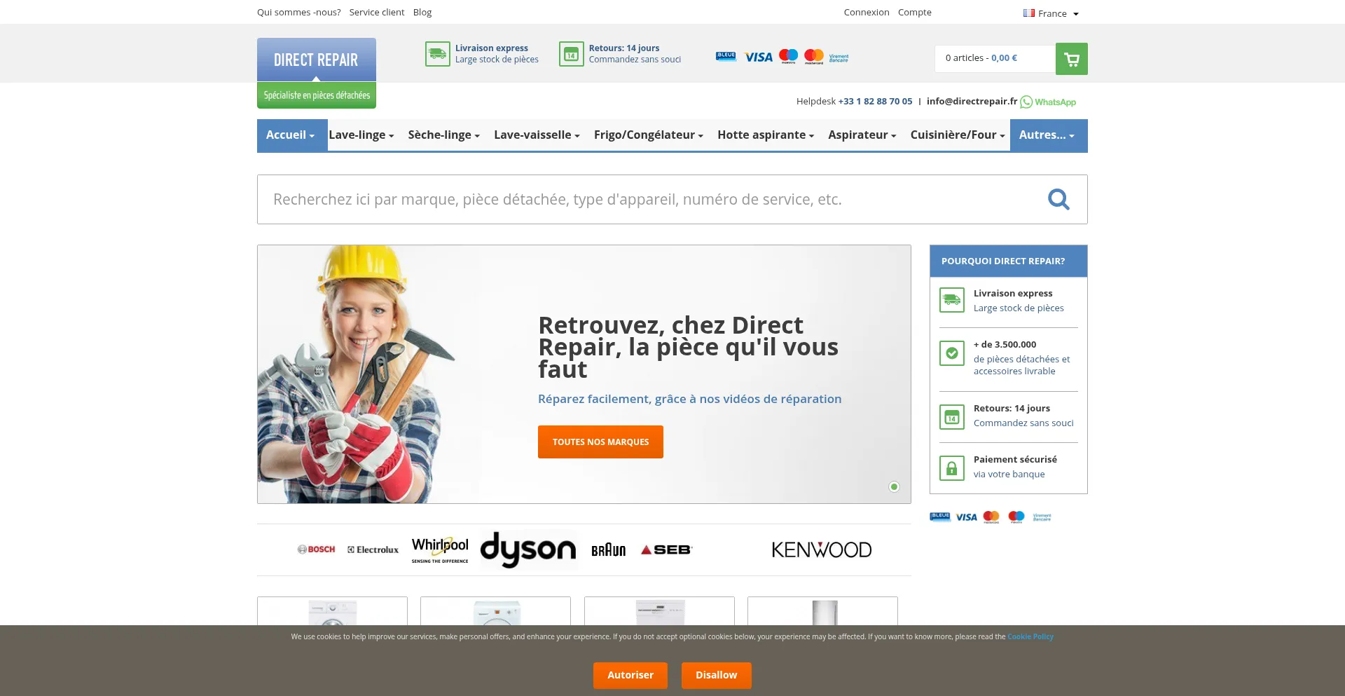 ¿És Seguro y Confiable Directrepair.fr?