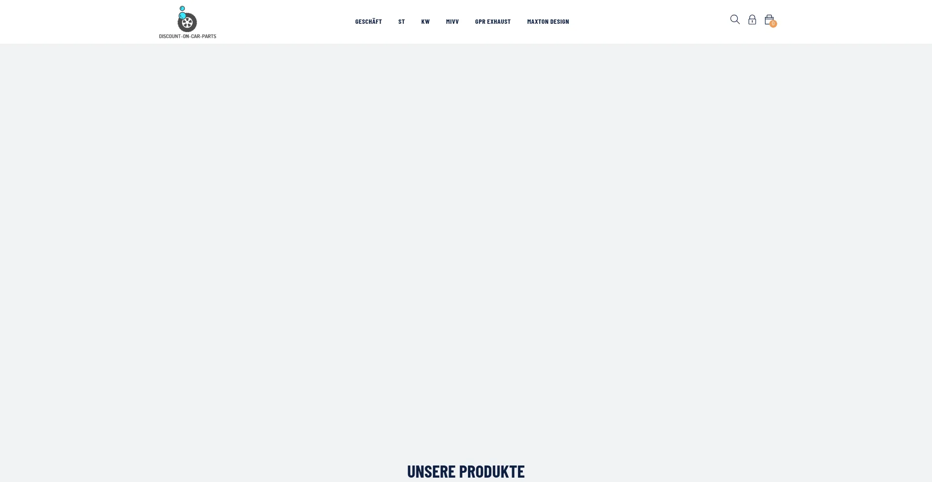Website screenshot of Discount-on-car-parts.com