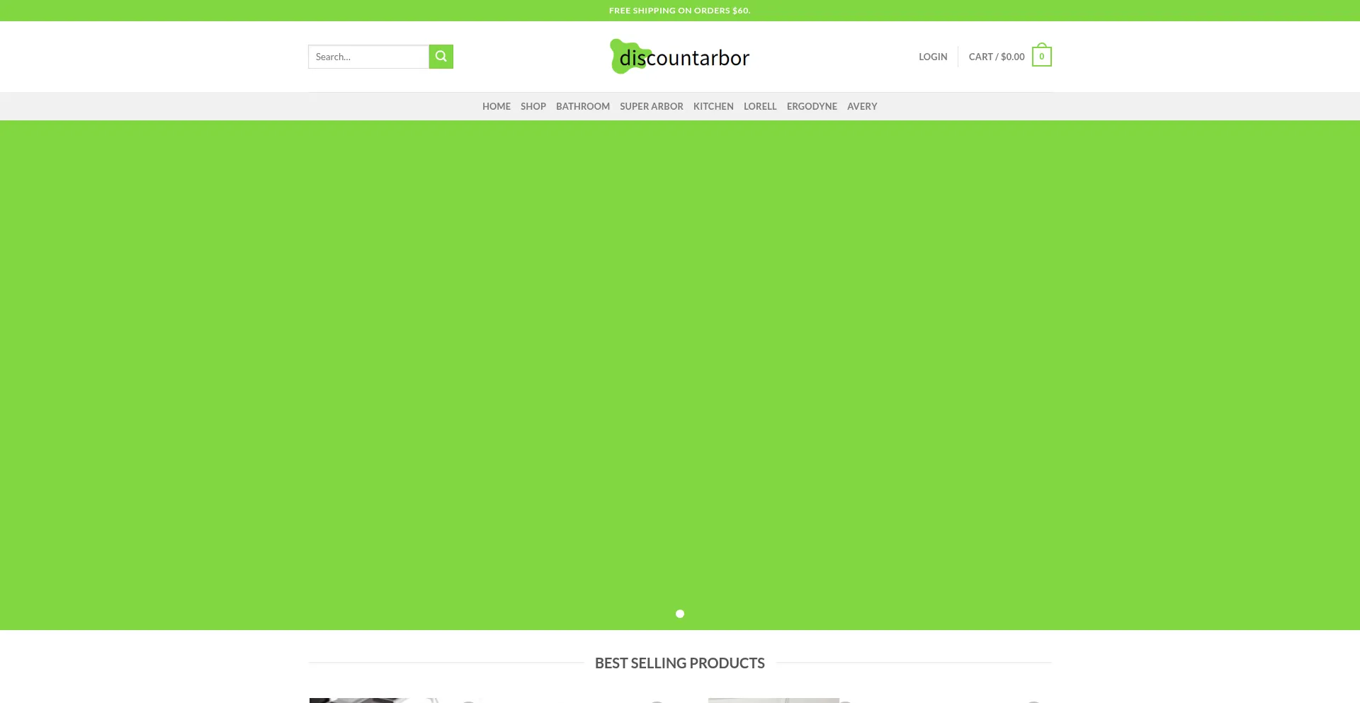 Website screenshot of Discountarbor.com