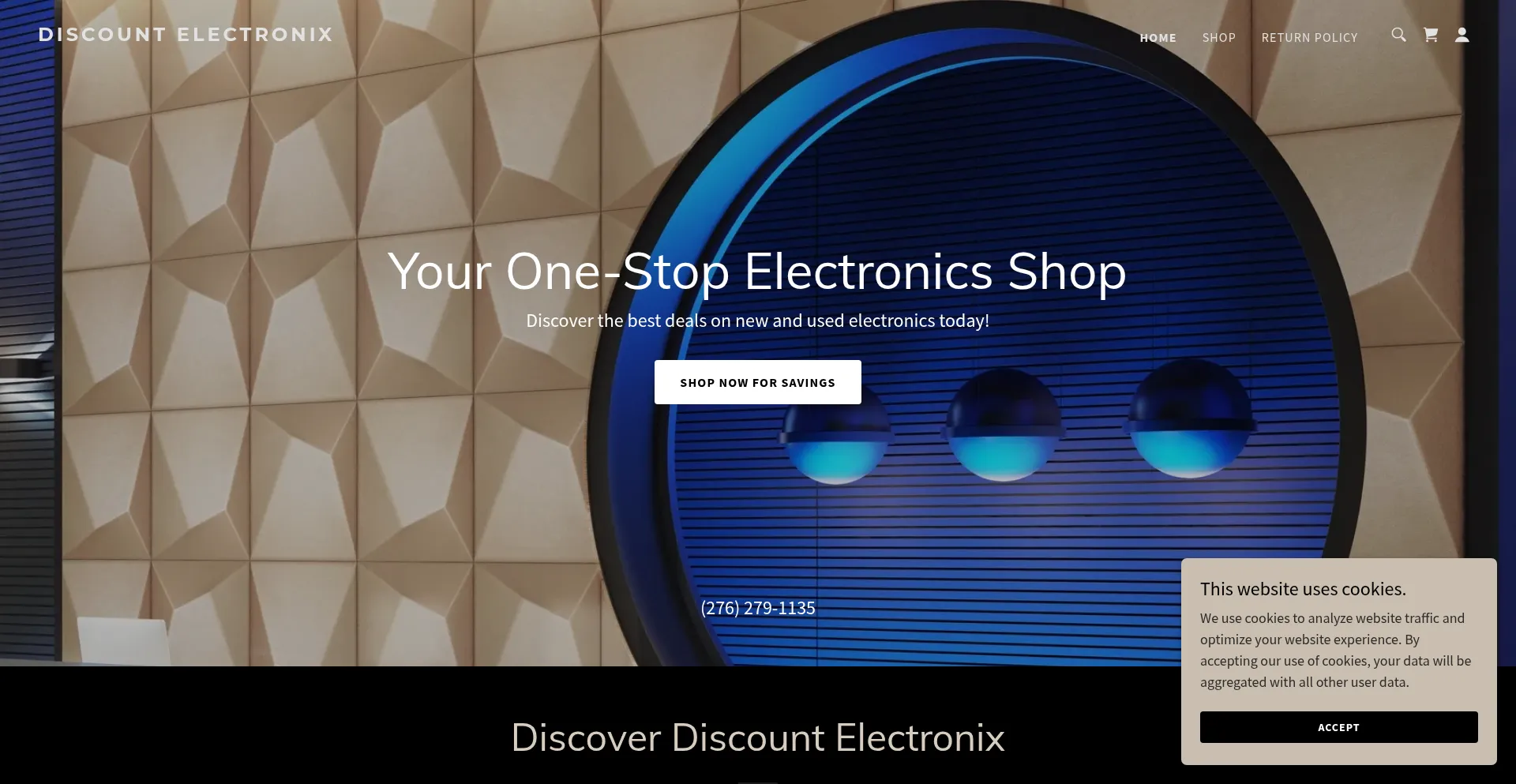 Website screenshot of Discountelectronix.com