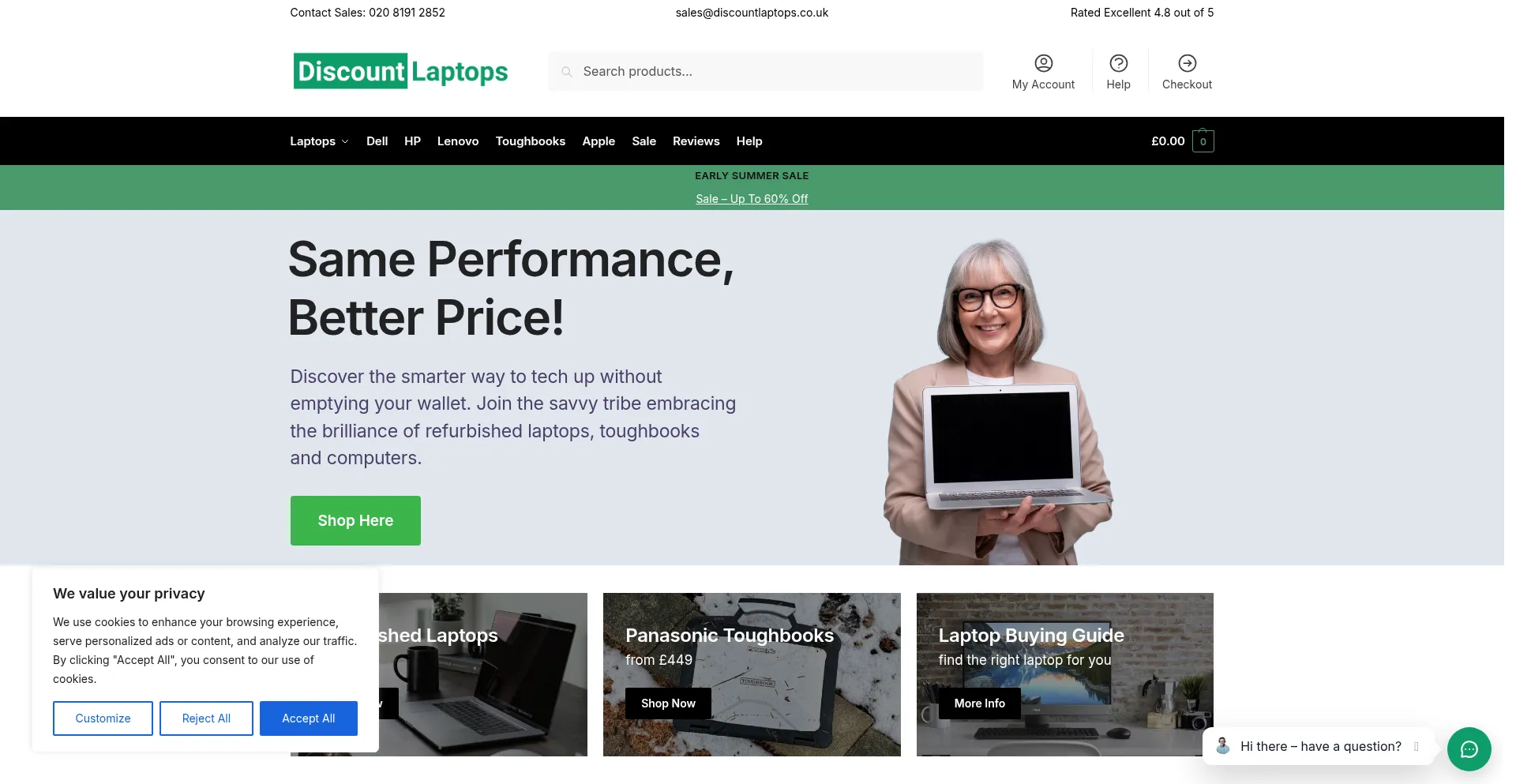 ¿És Seguro y Confiable Discountlaptops.co.uk?