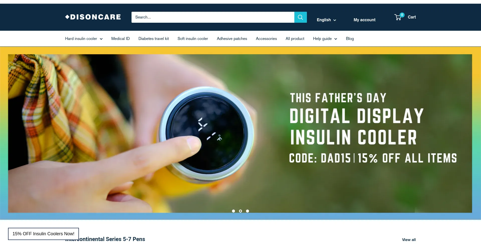 Website screenshot of Disoncare.com