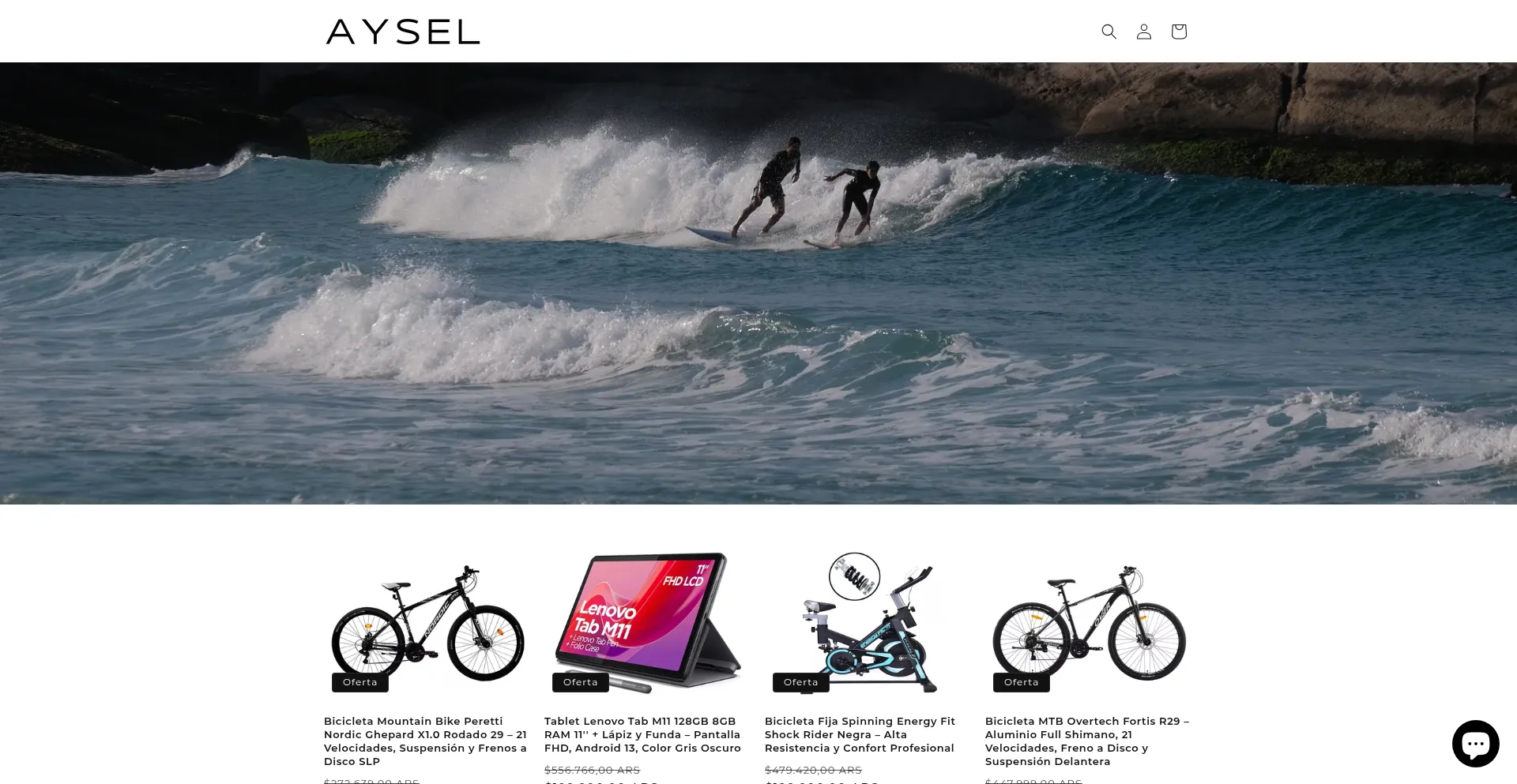 Website screenshot of Distribuidoraaysel.com