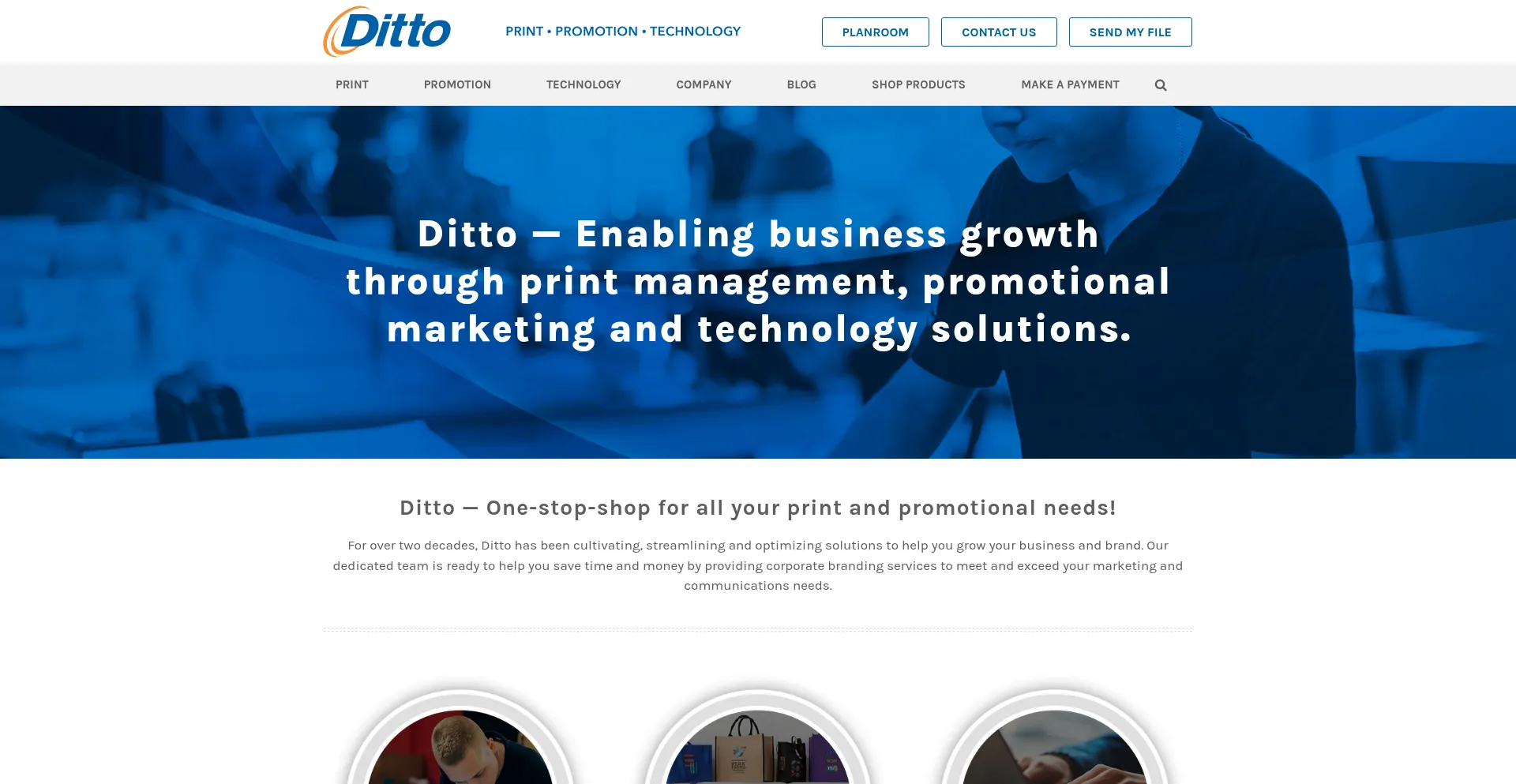 Website screenshot of Dittohq.com