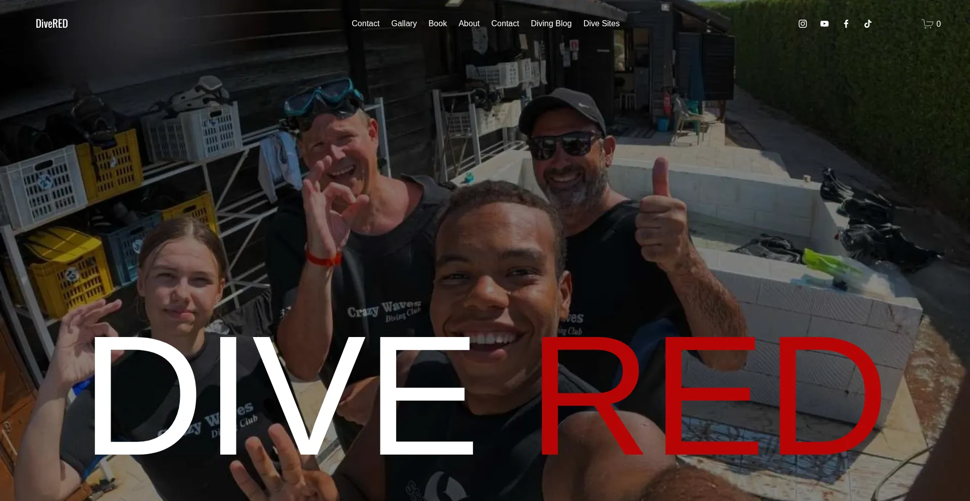 Website screenshot of Dive-red.com