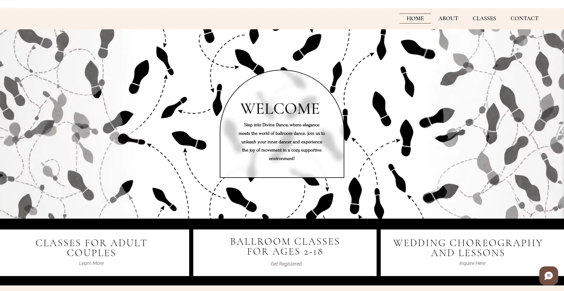 Website screenshot of Divine-dance.com