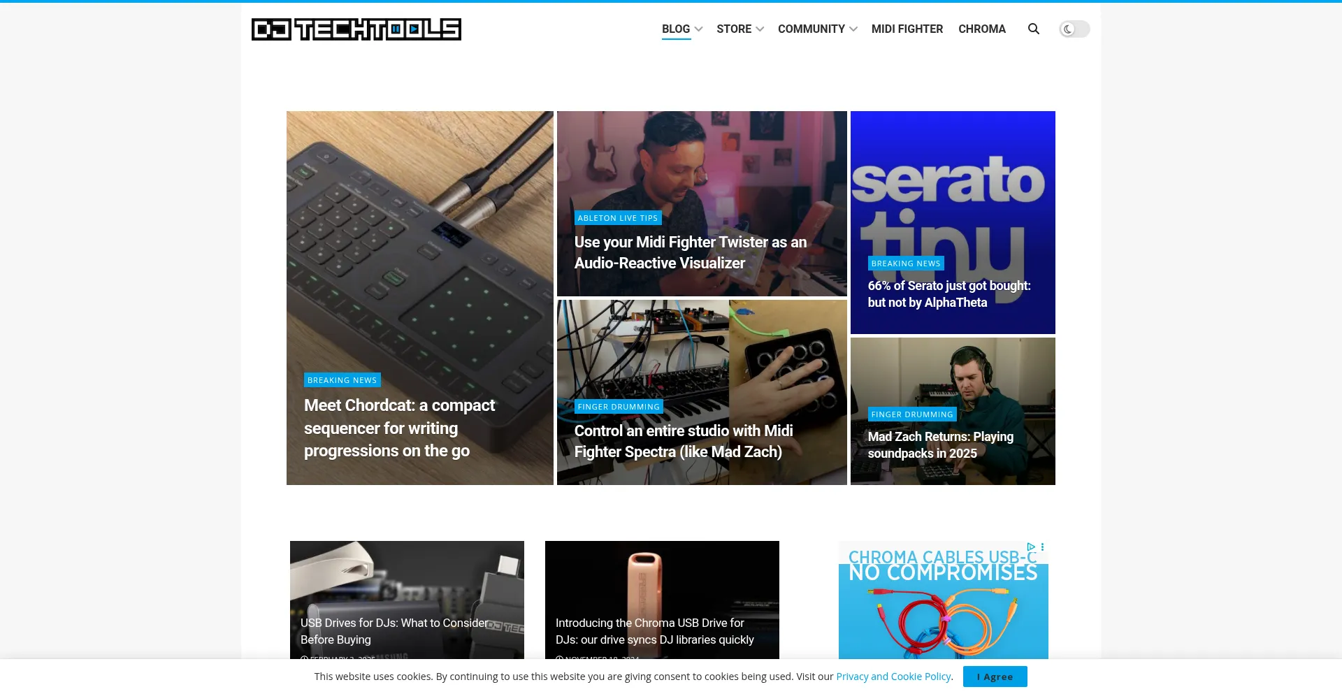 Website screenshot of Djtechtools.com
