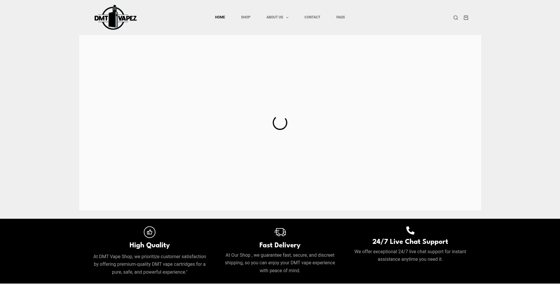 Website screenshot of Dmtvapez.com