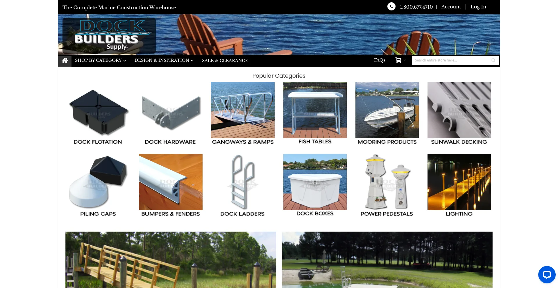 Website screenshot of Dockbuilders.com