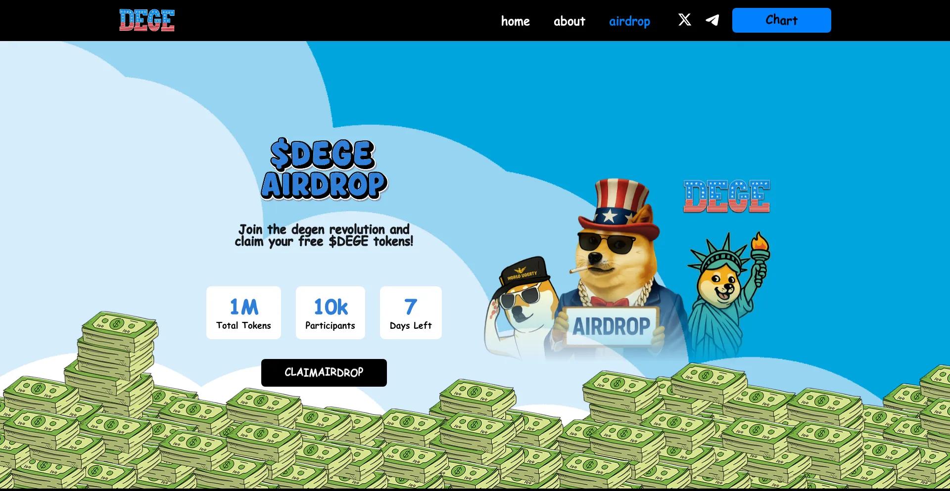 Website screenshot of Doge-coins.net