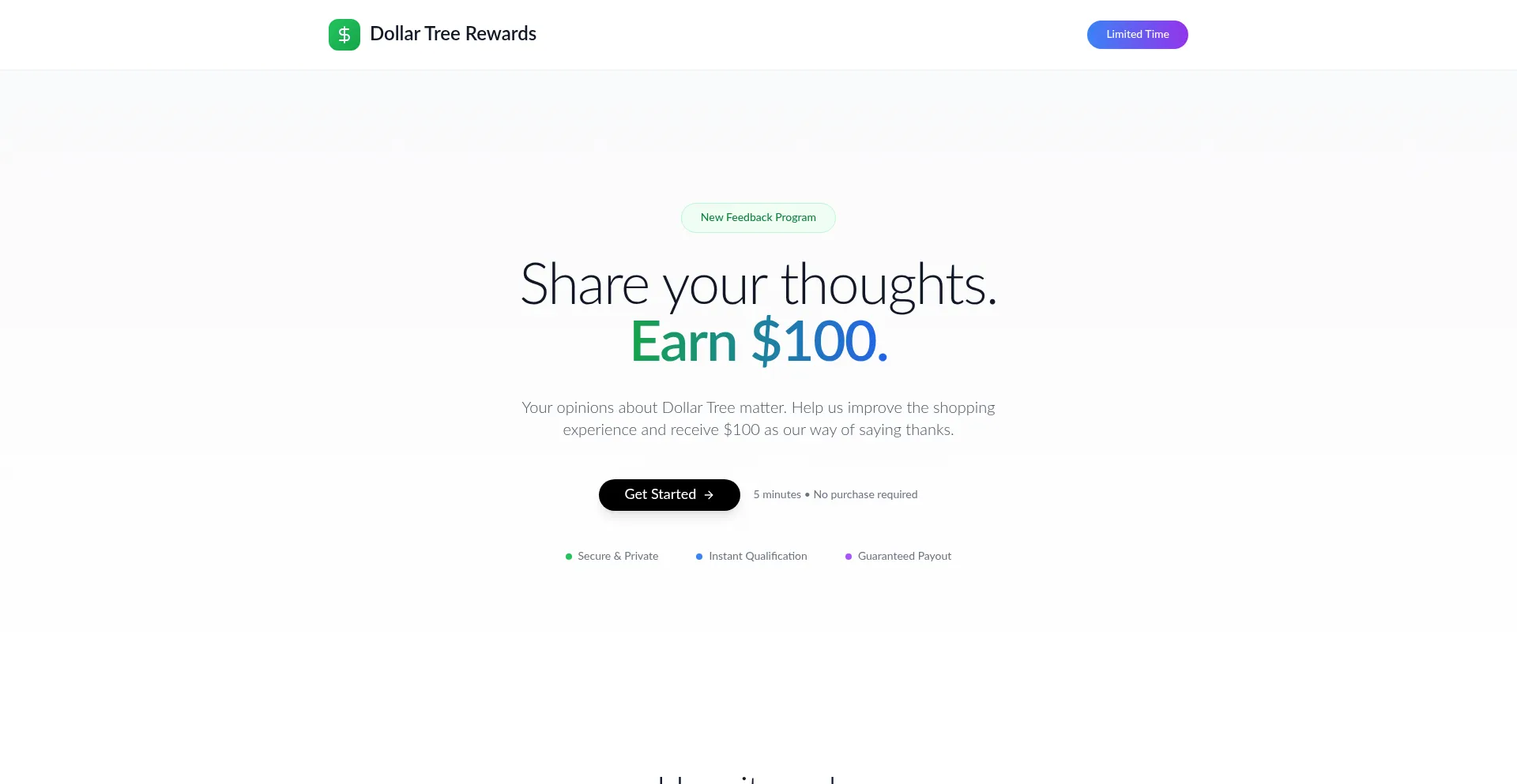 Website screenshot of Dollar3.us