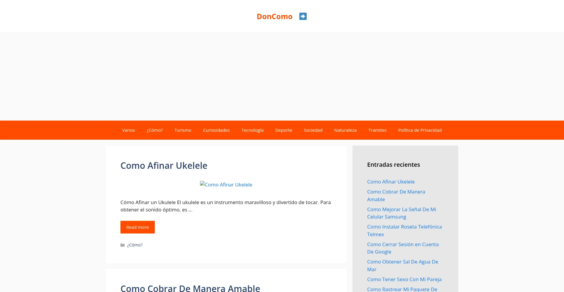Website screenshot of Doncomo.com