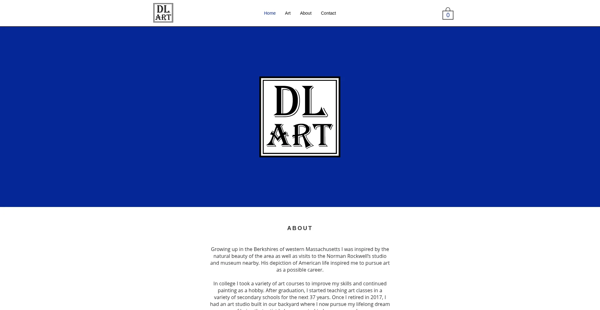 Website screenshot of Donlongoart.com