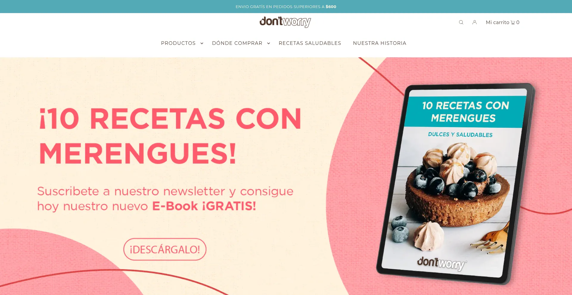 Website screenshot of Dontworry.com.mx