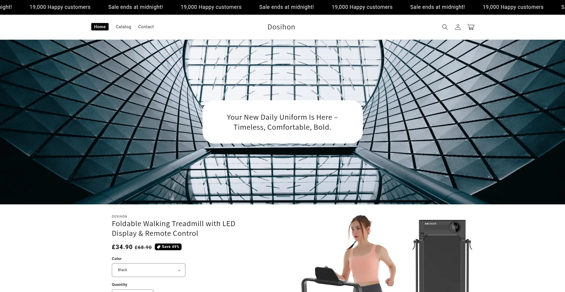 Website screenshot of Dosihon.com