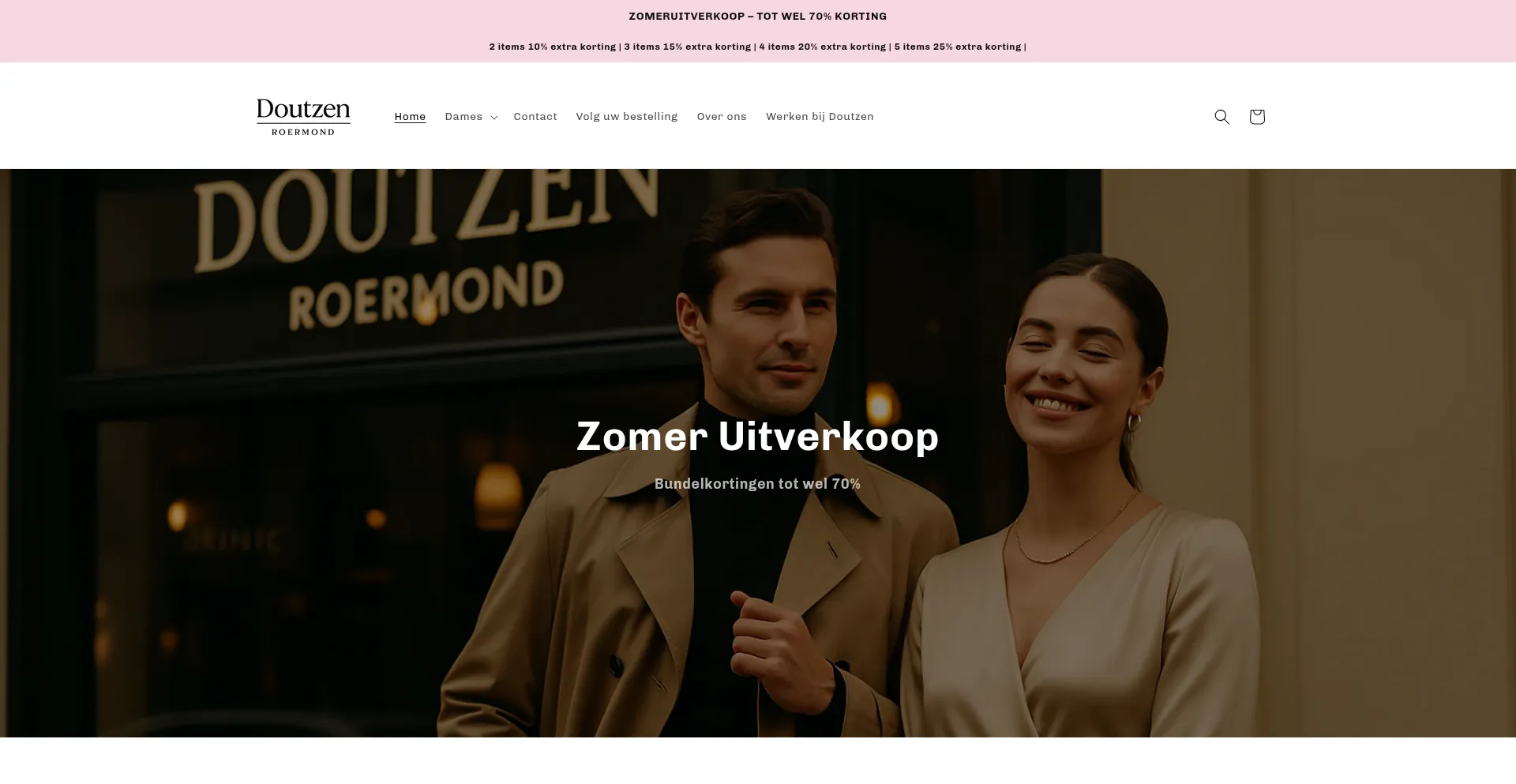 Website screenshot of Doutzen-roermond.nl