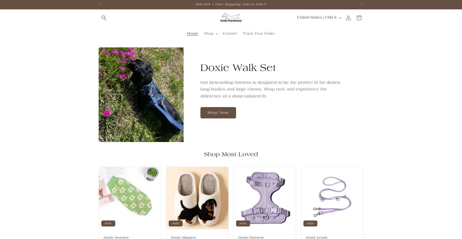 Website screenshot of Doxiewarehouse.com