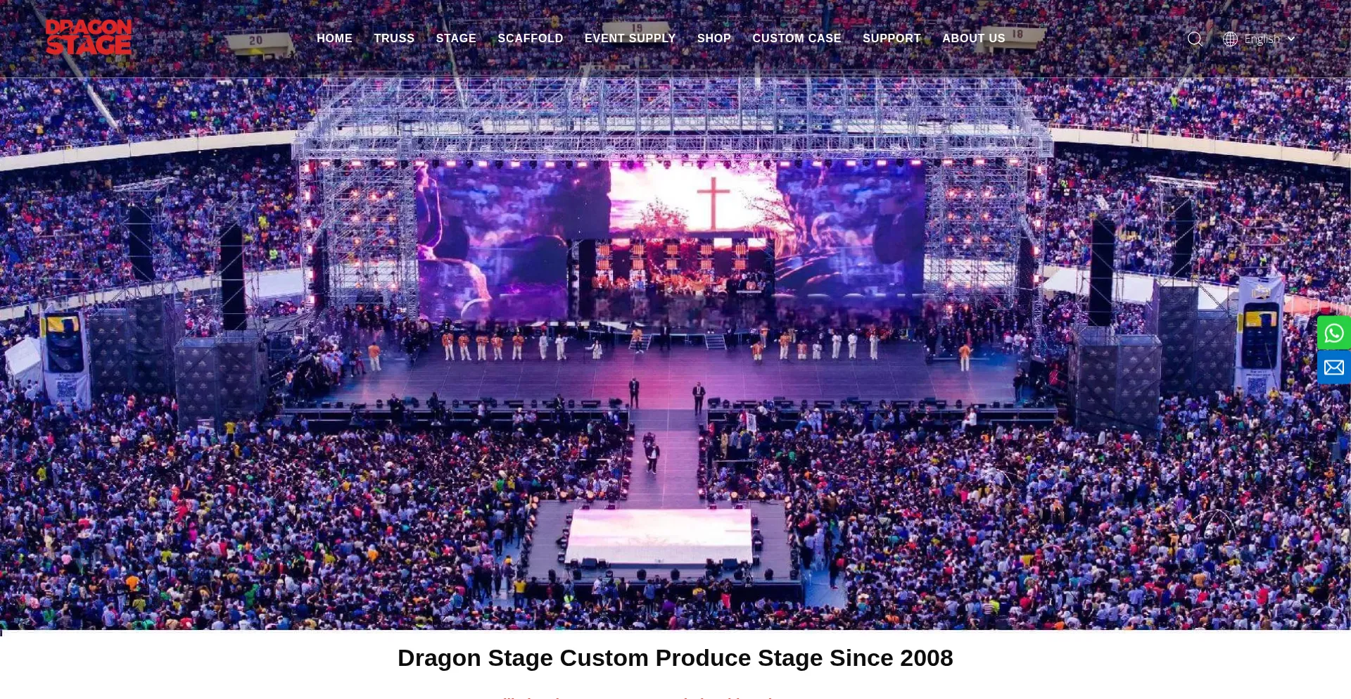Website screenshot of Dragontruss.com