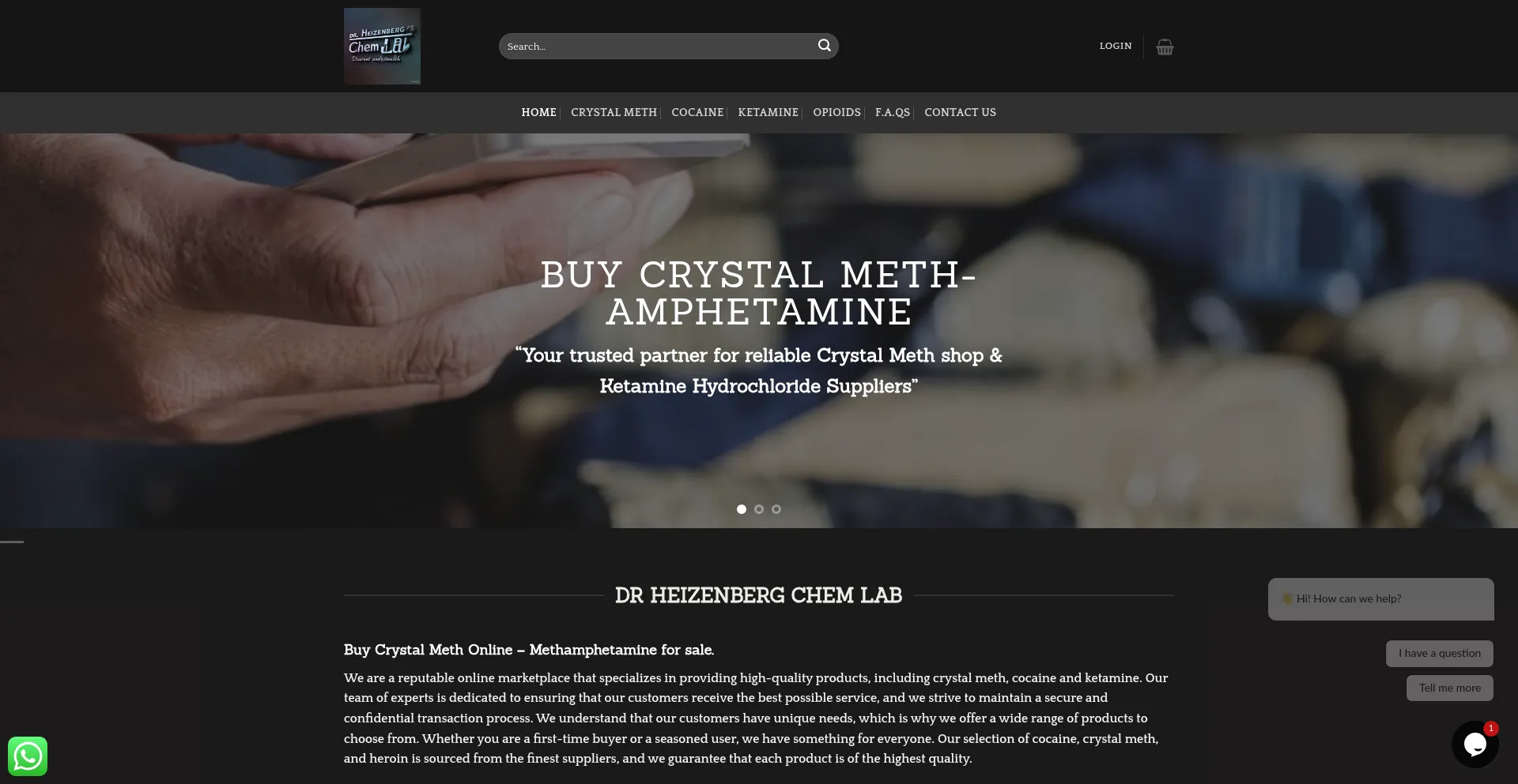 Website screenshot of Drheizenberg.com