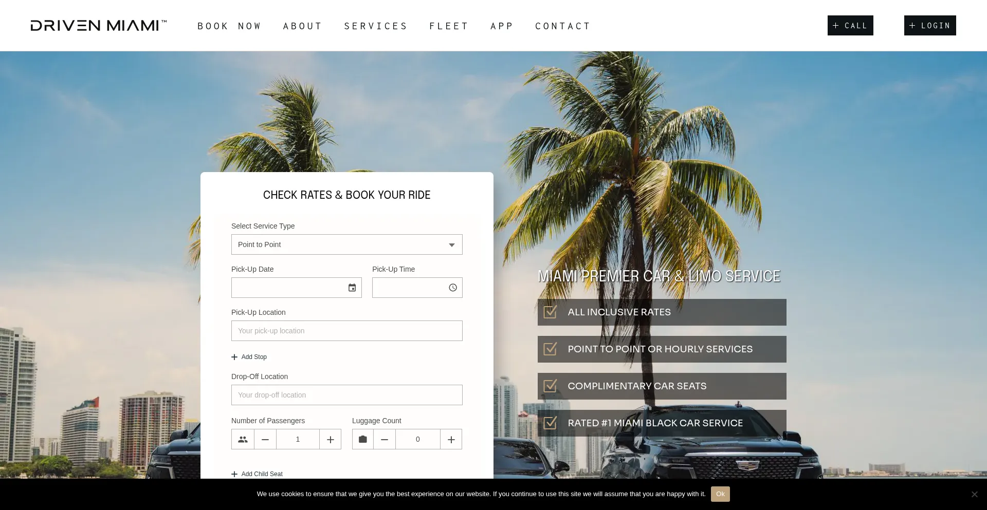 Website screenshot of Drivenmiami.com