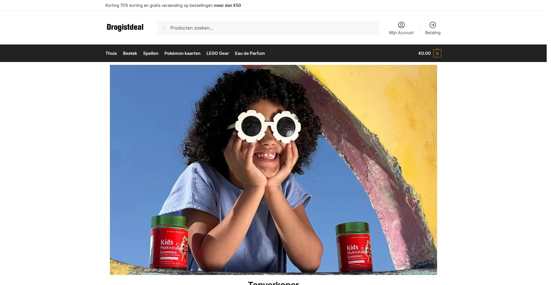 Website screenshot of Drogistdeal.com