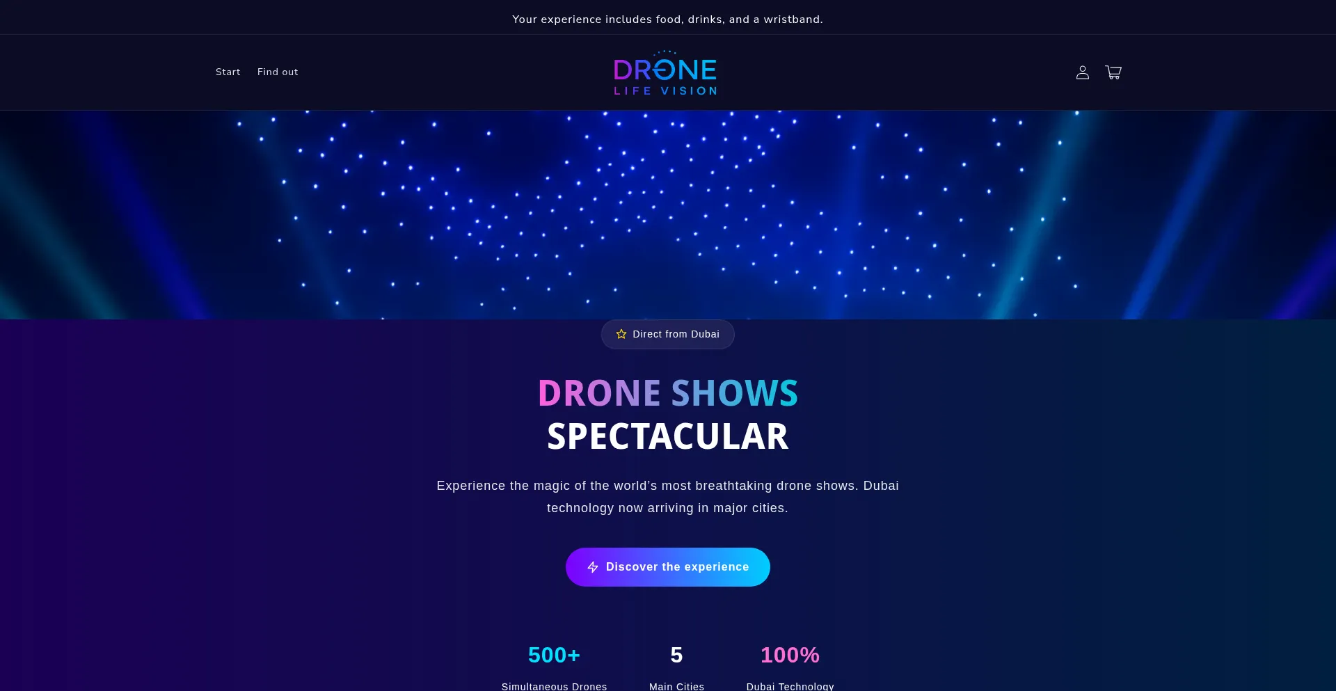 Website screenshot of Dronelifevision.com