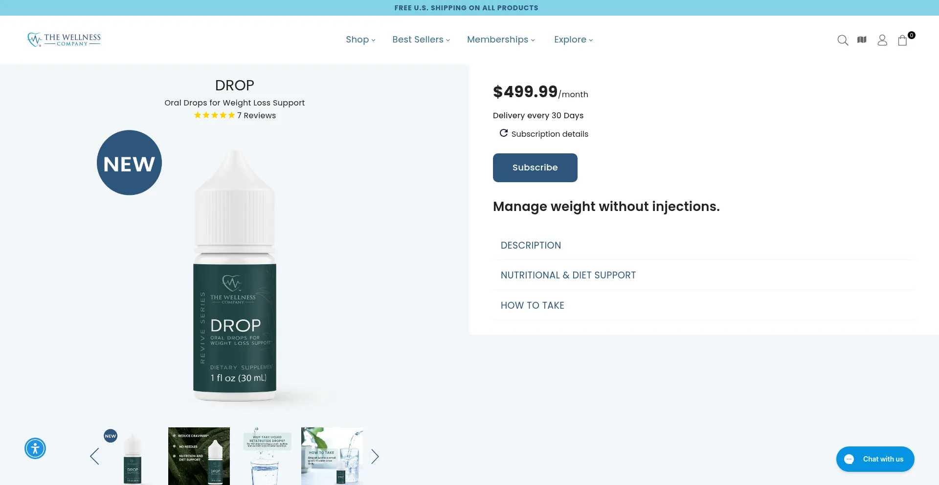 Website screenshot of Dropthepounds.com