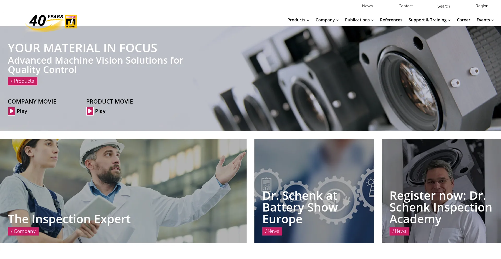 Website screenshot of Drschenk.com
