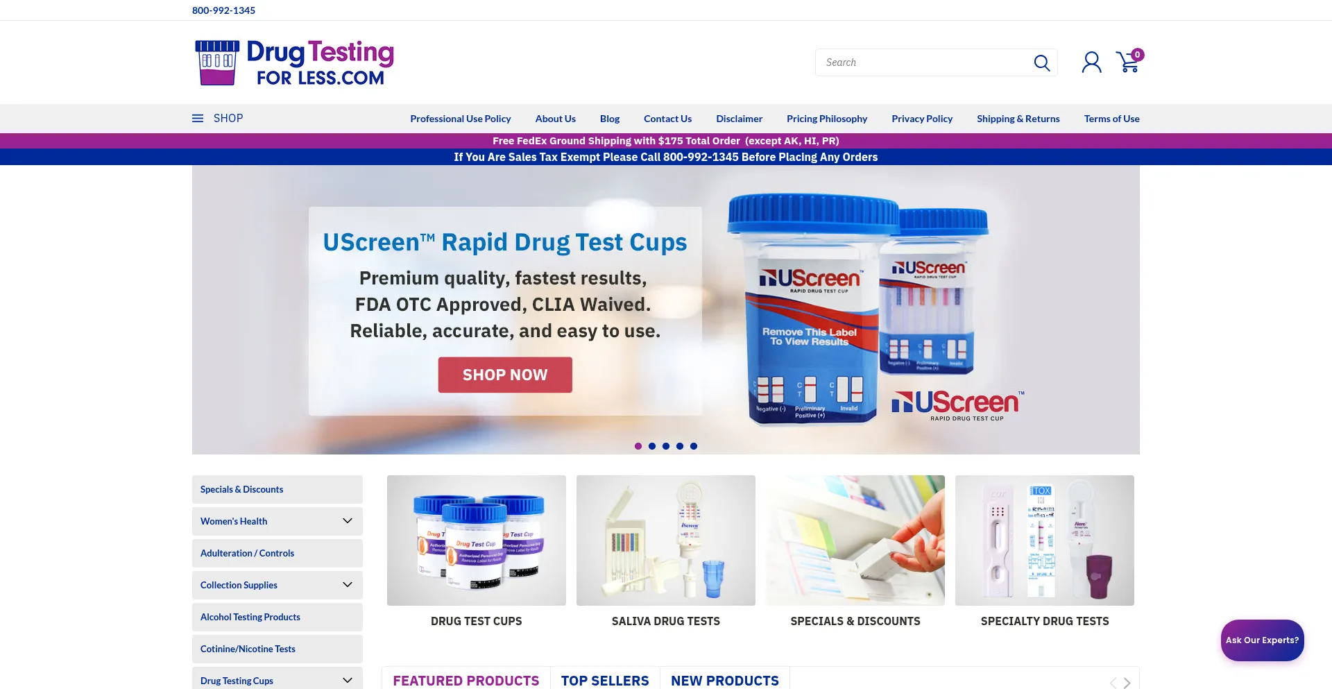 ¿És Seguro y Confiable Drugtestingforless.com?