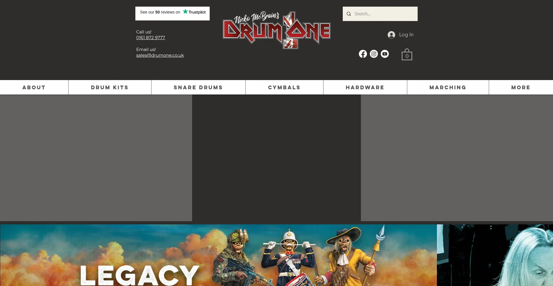 Website screenshot of Drumone.co.uk