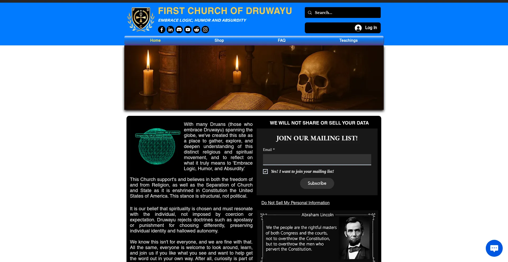 Website screenshot of Druwayu.com