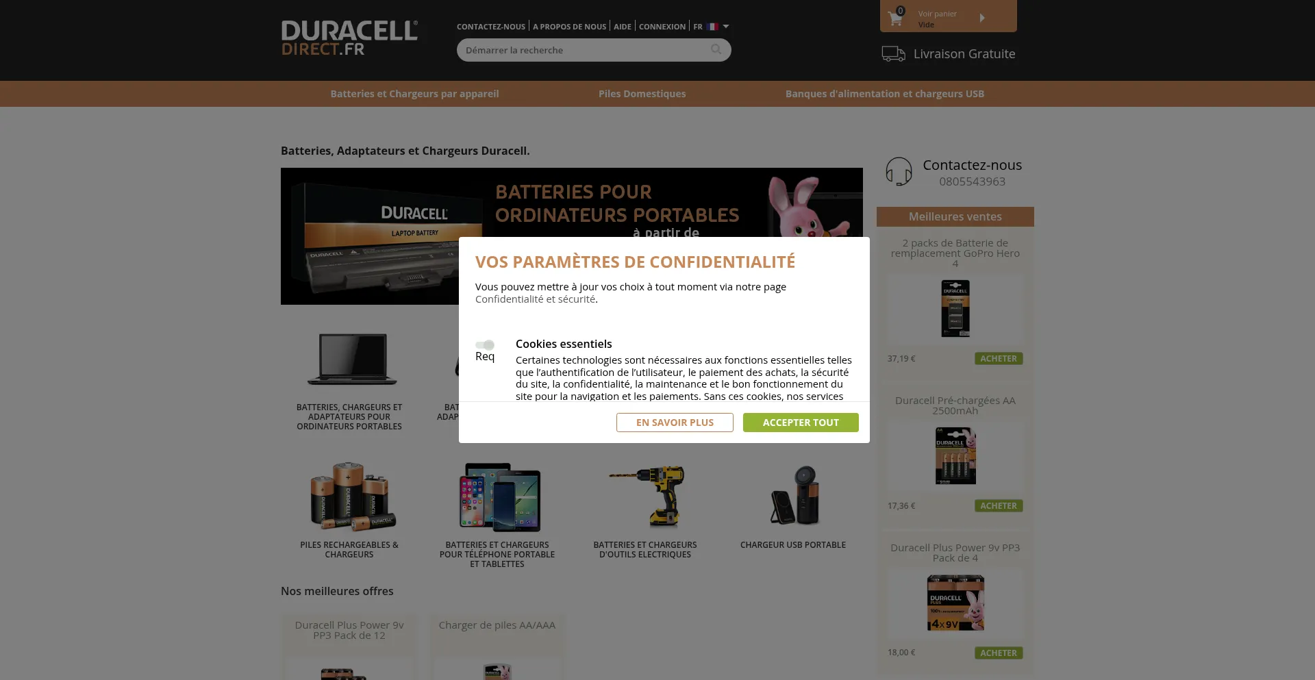 ¿És Seguro y Confiable Duracelldirect.fr?