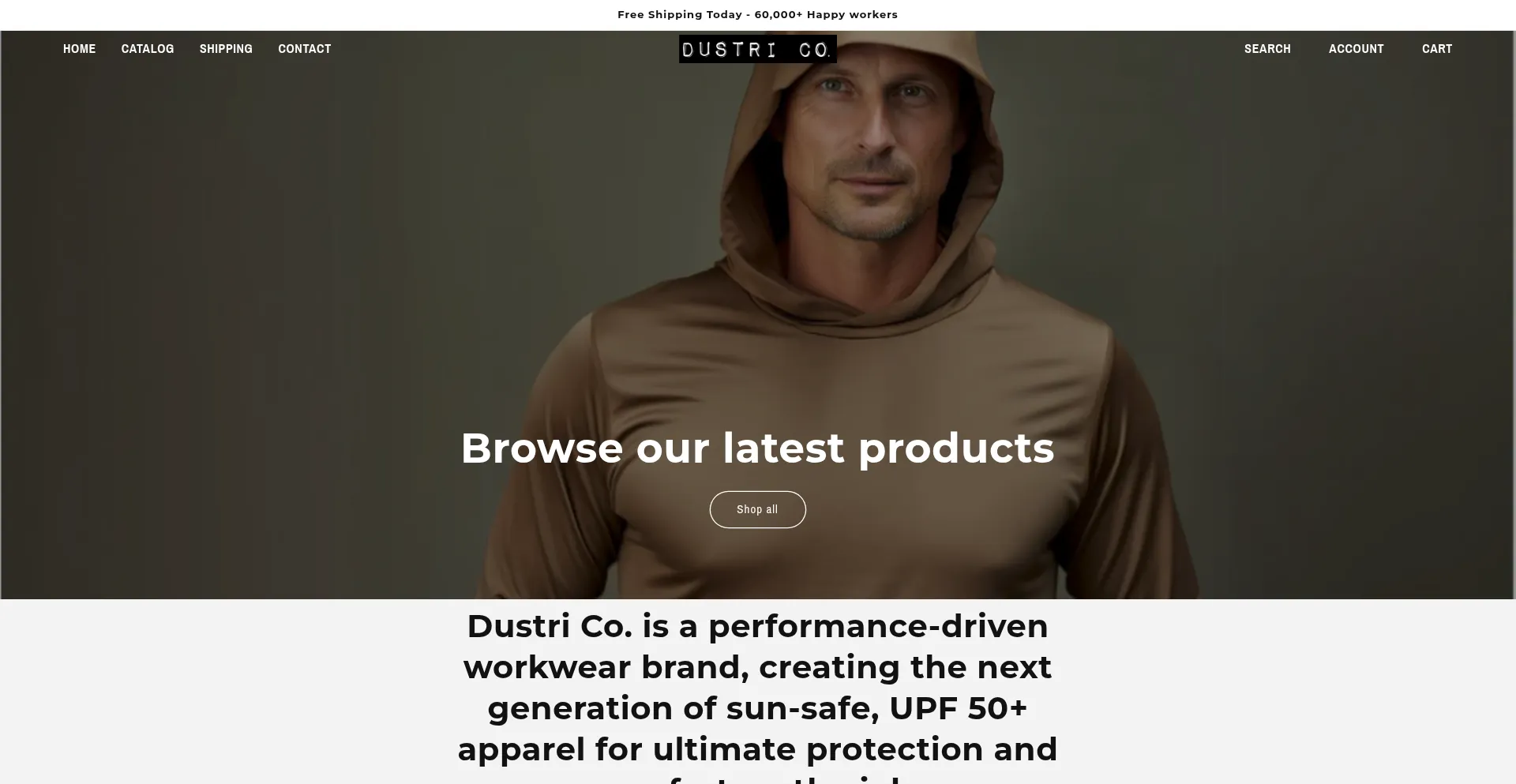 Website screenshot of Dustrico.com