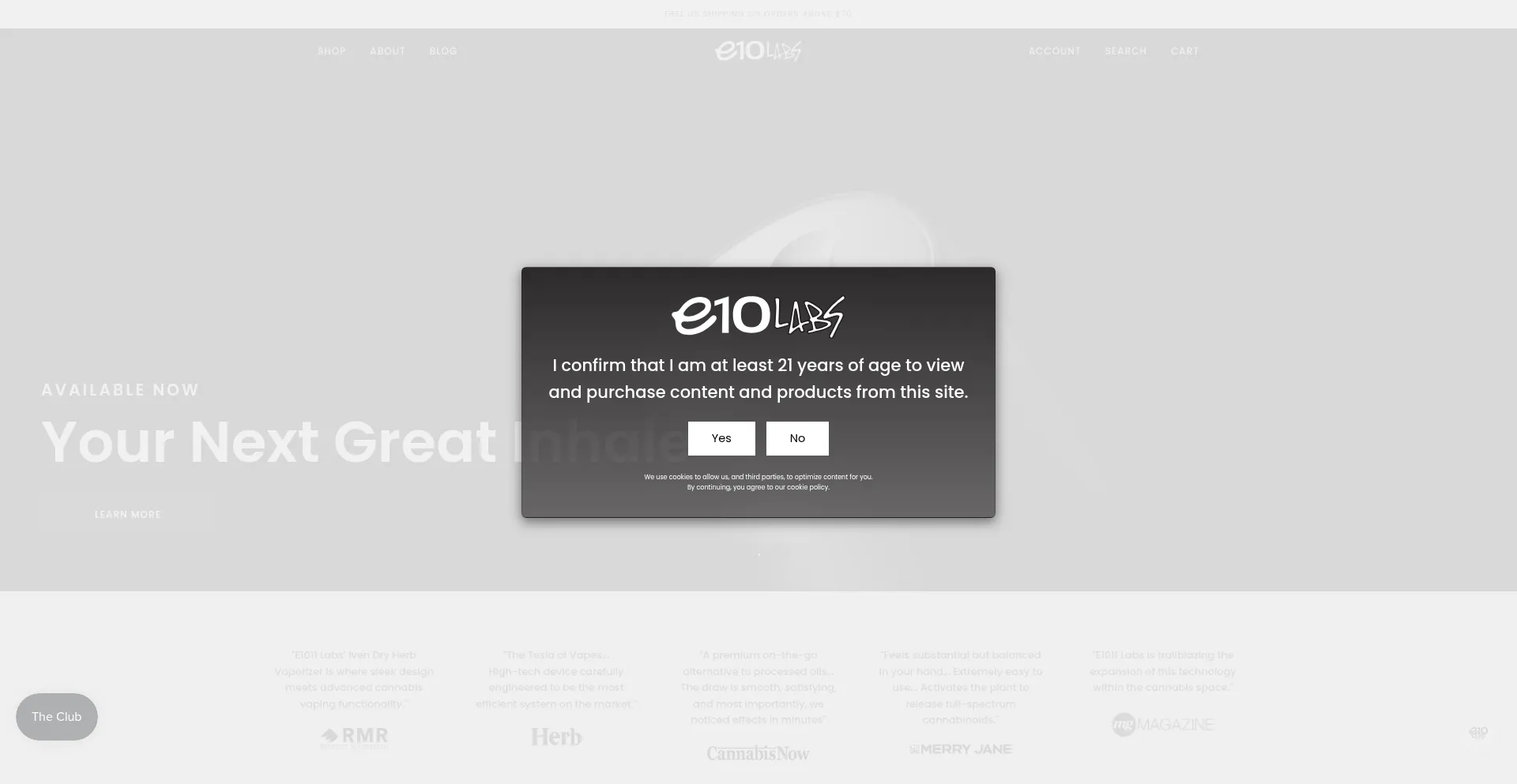 E1011labs.com Screenshot