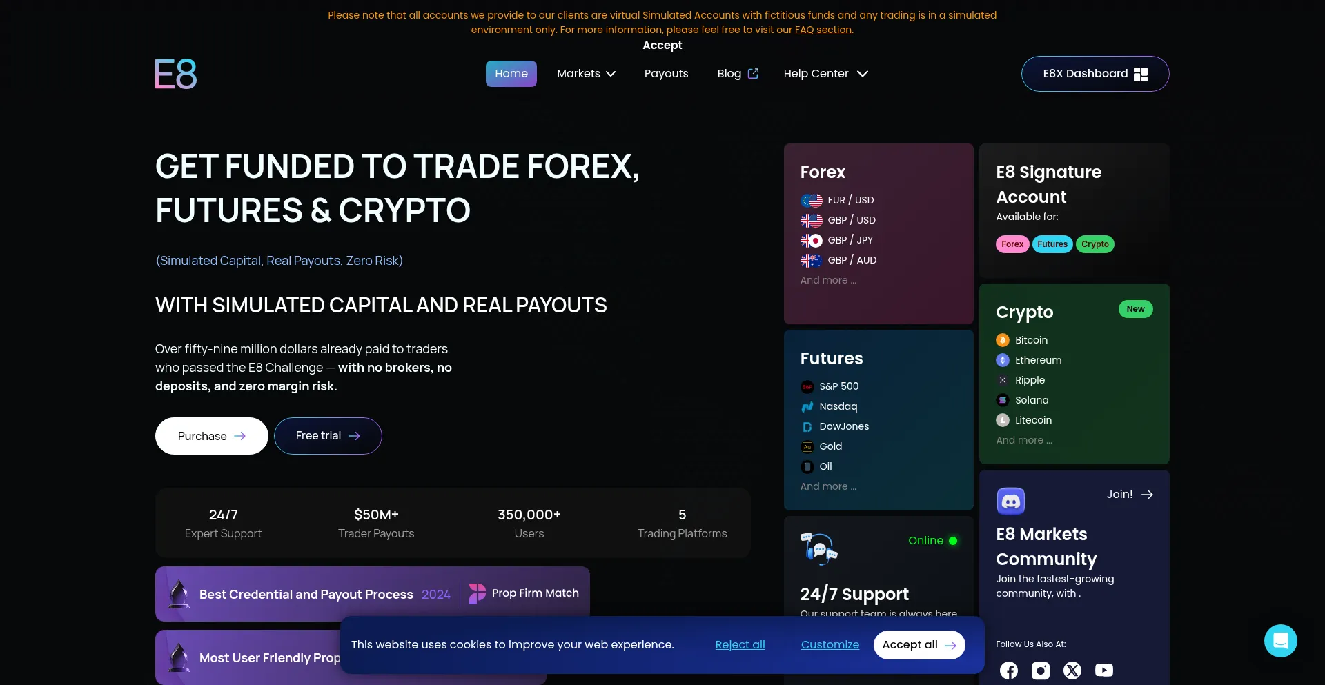 ¿És Seguro y Confiable E8markets.com?
