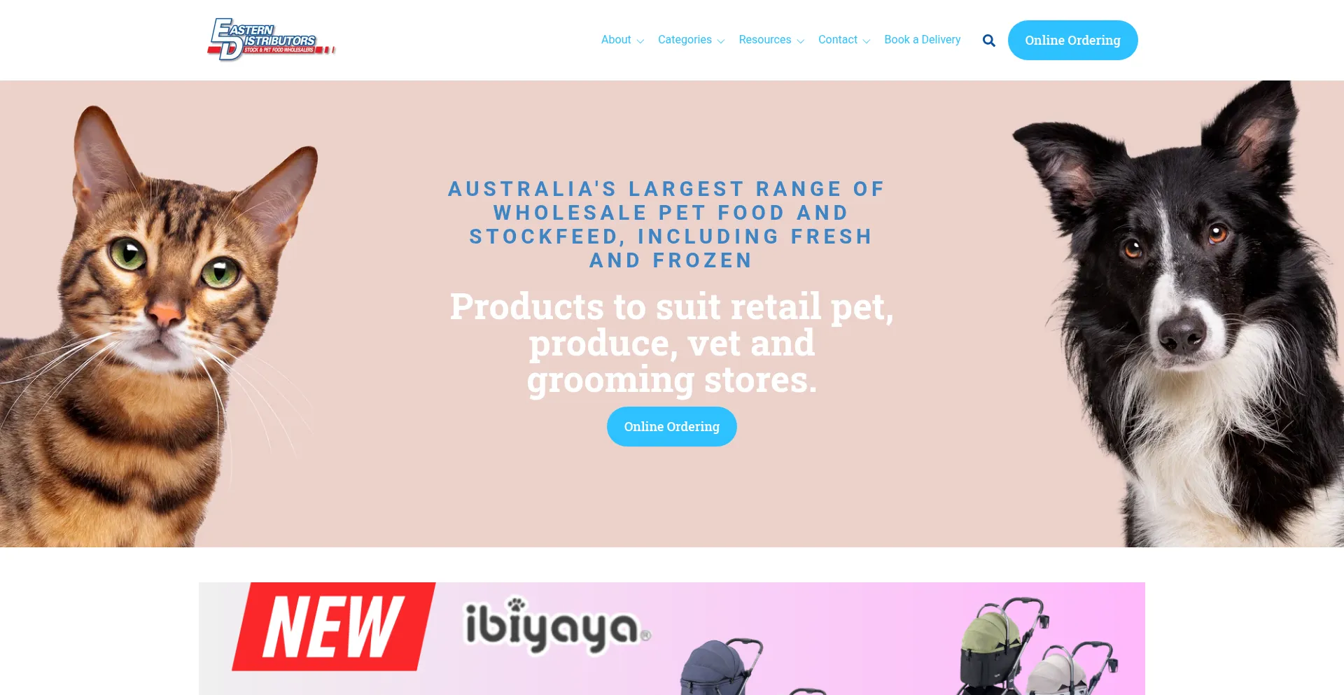 Website screenshot of Eastdist.com