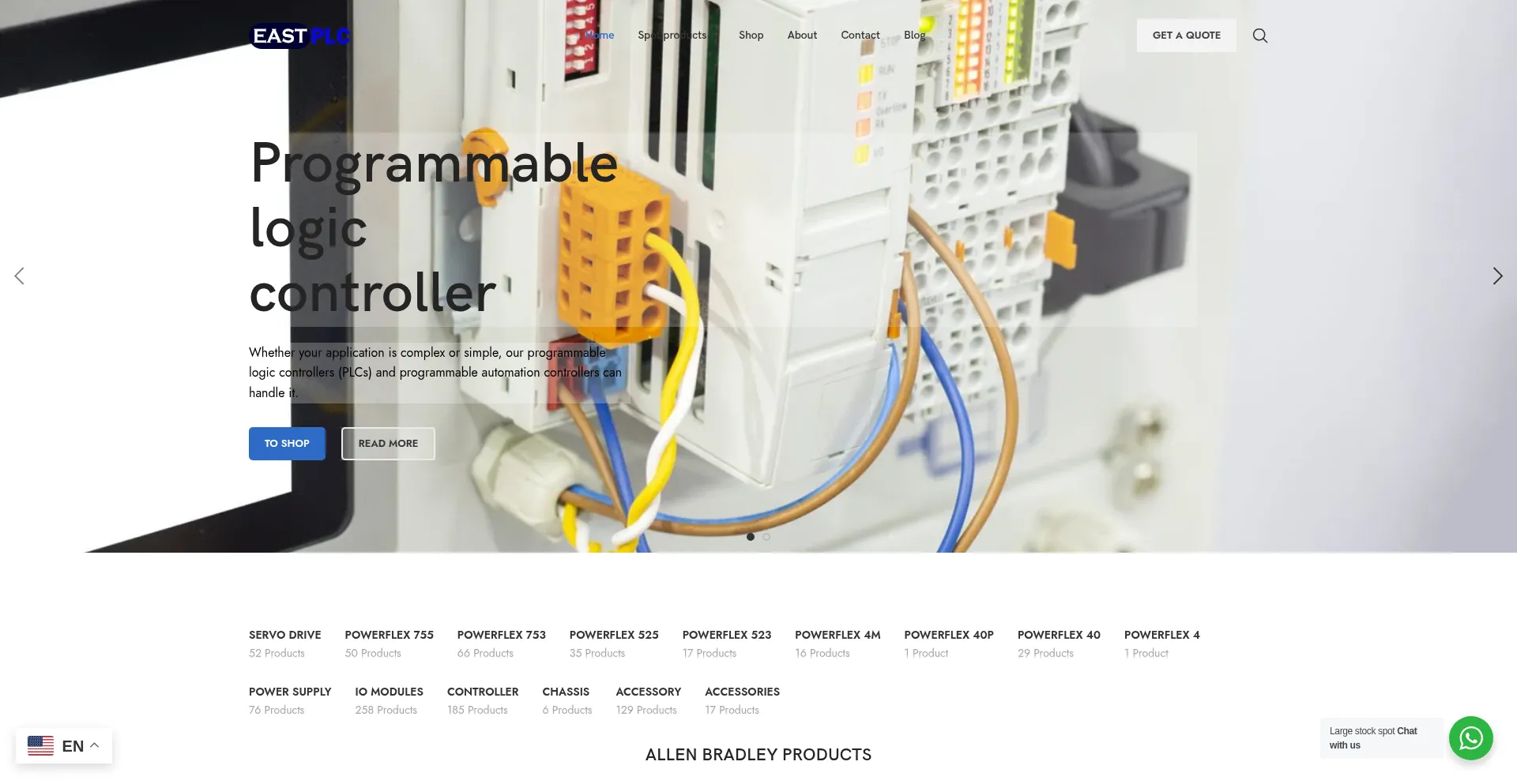 Website screenshot of Eastplc.com