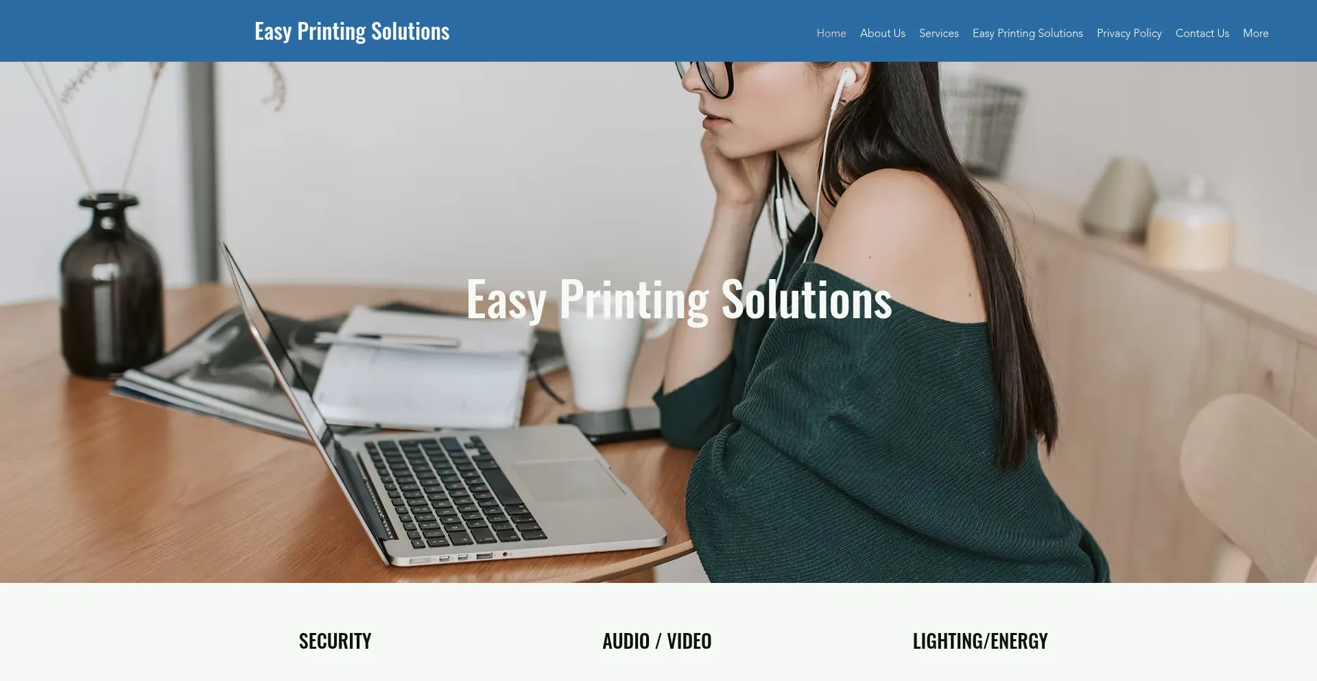 Website screenshot of Easyprintingsolutions.net